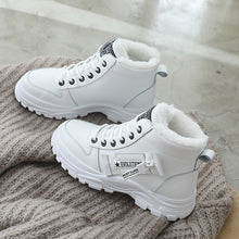 Damen Winterliche High-Top Stiefel mit weichem Innenfutter und rutschfester Sohle – Weiß