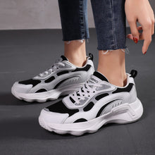 Damen Leichte Modische Sneakers mit Stoßdämpfungstechnologie Fudus – Weiß Schwarz