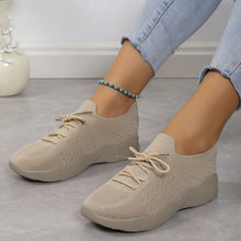 Damen nan gestrickte Slip-On Sneaker mit Memory-Fußbett und rutschfester Wellenlaufsohle Drune – Khaki