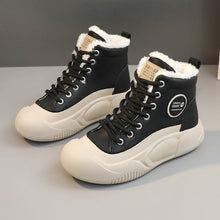 Damen Hochkomfortable Winter Sneakers mit isolierendem Fleece-Futter – Schwarz