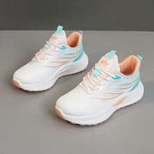 Damen Lauf- und Freizeitsneaker mit atmungsaktiver Oberflächenstruktur und dämpfender Sohle – Grün