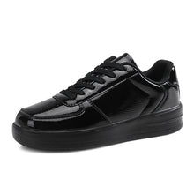 Herren Sleek Patent Leather Fashion Sneakers Fudus – Schwarz