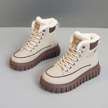 Damen Warmgefütterte Chunky Winterstiefel – Khaki