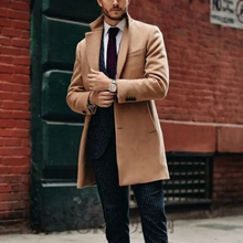 Klassischer Herren Wollmantel - Zeitlos Elegant für Business und Freizeit – Dunkelbraun
