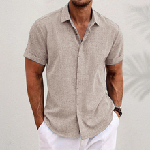 Herren Freizeithemd mit kurzen Ärmeln – Luftig & Ideal für den Sommer – Khaki