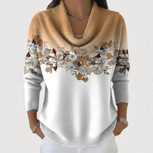 Sabatina - Pullover Mit Blumenmuster Und Weichem Kragen – Braun