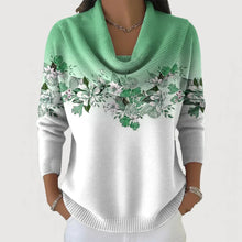 Sabatina - Pullover Mit Blumenmuster Und Weichem Kragen – Grün