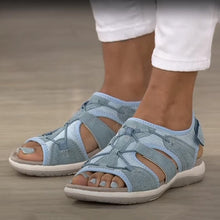 OrthoBloom™ – Modische Orthopädische Damen Sandalen – Blau