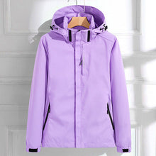 Damen Elegante Regenjacke | Kapuze – Lila