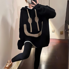 Vanessa | Freizeitlook Oversize Kapuzenpullover – Schwarz