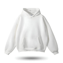 Oversized Kapuzenpullover mit Kängurutasche – Weiß