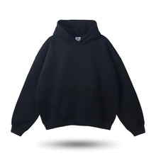 Oversized Kapuzenpullover mit Kängurutasche – Schwarz