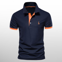 Oscar | Polo Shirt – Orange-Marineblå