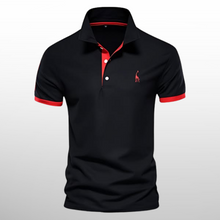Oscar | Polo Shirt – Sort-Rød