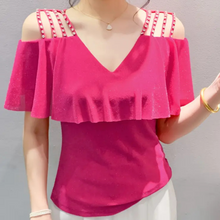 Vera - Stilvolle Bluse mit V-Ausschnitt Damen Vielseitig – Rosa