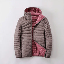 Wasserdichte Damen Winterjacke mit Steppfüllung und Kapuze - Warm & Winddicht – Beige