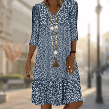 Elegantes und bequemes Damenkleid mit vielseitigen Trageopionen – Blau