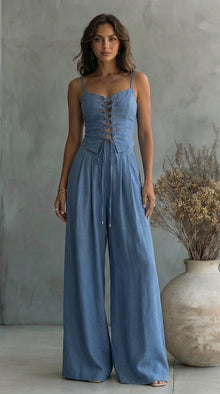 Piera - Lässiges Sommer Set – Blau