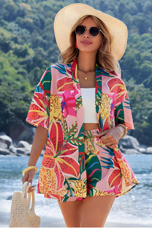 Rosalinda - Schickes Boho Tropisches Zweiteiliges Outfit – Tropisch
