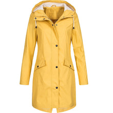 Wasserdichte Damen-Regenjacke mit Kapuze - Modern & Wetterfest – Gelb
