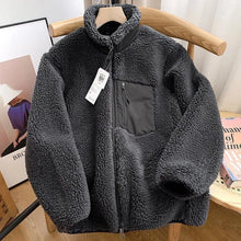 Damen Winterjacke | Teddy-Effekt | Kuschelig weich & winddicht – Grau