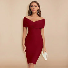 Paola - Elegantes Damen Cocktailkleid Festliche Kleidung – Dunkelrot
