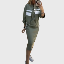 Damen elegantes Zweiteiler Set – Grün