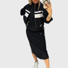 Damen elegantes Zweiteiler Set – Schwarz