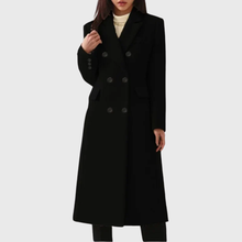 Andrea | Damen Klassischer Wollmantel – Schwarz