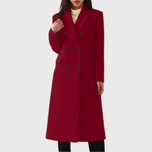 Andrea | Damen Klassischer Wollmantel – Rot