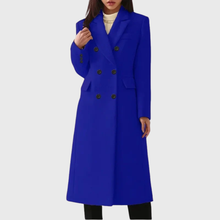 Andrea | Damen Klassischer Wollmantel – Blau