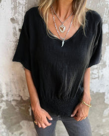 Lola® | Lässiges Sommer-Top – Schwarz