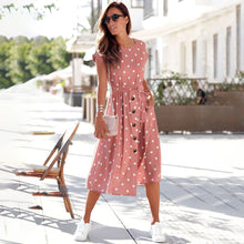Floravie™ – Damen Midikleid mit Atmungsaktivem Komfort – Rosa