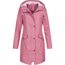 Ursula | Damen Wintermantel mit Frontreißverschluss und Taschen – Rosa