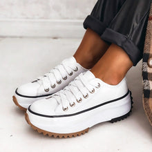 Plateau-Sneaker Mit Schnürung - Evelyn – Weiß
