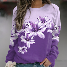 Floraler Pullover | Elegantes florales Design | Bequeme Passform – Lila