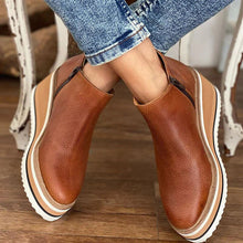 Gabriela | Damen Orthopädische Plattform Stiefeletten – Braun