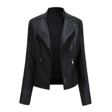 Lilian | Damen Modische Jacke mit asymmetrischem Reißverschluss – Schwarz