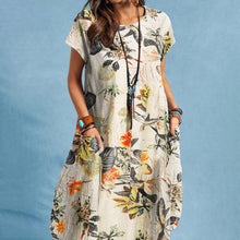 Damen Lässig Blumenmuster Kleid | Midi – Gelb