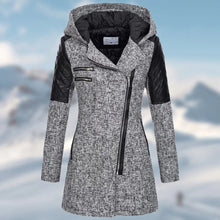 Winterjacke Damen Mit Kapuze | Lang Geschnitten Mit Reißverschluss – Grau