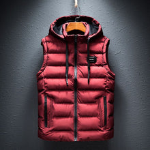 Yavina | Bequeme Winterweste mit Kapuze – Rot