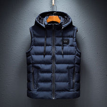 Yavina | Bequeme Winterweste mit Kapuze – Blau