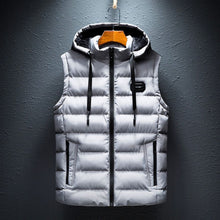Yavina | Bequeme Winterweste mit Kapuze – Weiß