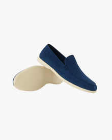 Arthur - Leder Wildleder Loafer – Marineblau