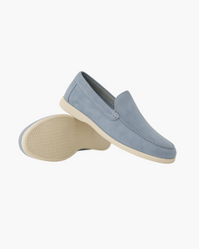 Arthur - Leder Wildleder Loafer – Blau