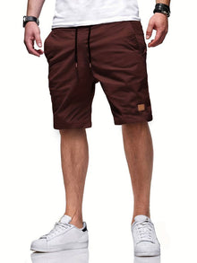 Lässige Kordelzug-Shorts für Herren - Abgeschnitten & Bequem – Kaffee