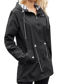 Wasserdichte Winterjacke mit Kapuze für Damen - Wärmend und Winddicht – Schwarz