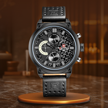 van Baerle® - Quarz-Datum-Uhr – Schwarz