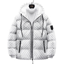 ROBERT - Baumwolljacke mit Allover-Briefdruck – Weiß