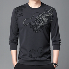 Bequemes Herren-Sweatshirt mit Rundhalsausschnitt – Grau